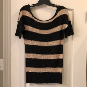 Black/Gold sparkle sweater, Small
